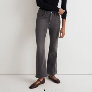 Madewell Perfect Vintage Flare Crop Jeans Grey Denim Size 27